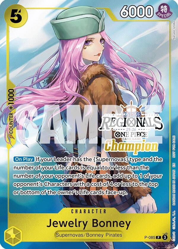 Image for Jewelry Bonney (Online Regional Champion Card Set 2025 Vol.2) (P-085) (One Piece Promotion Cards) (OP-PR) - One Piece Card Game