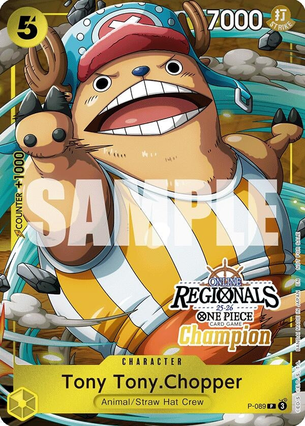 Image for Tony Tony.Chopper (Online Regional Champion Card Set 2025 Vol.2) (P-089) (One Piece Promotion Cards) (OP-PR) - One Piece Card Game