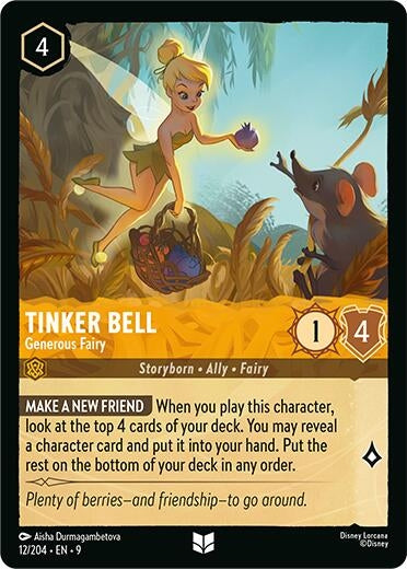 Image for Tinker Bell - Generous Fairy (12/204) (Fabled) (9) - Disney Lorcana