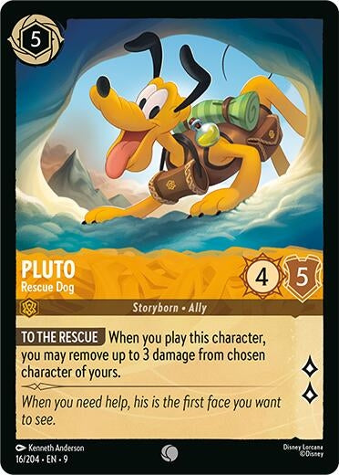 Image for Pluto - Rescue Dog (16/204) (Fabled) (9) - Disney Lorcana