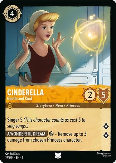 Image for Cinderella - Gentle and Kind (19/204) (Fabled) (9) - Disney Lorcana