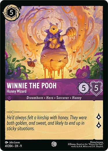 Image for Winnie the Pooh - Hunny Wizard (41/204) (Fabled) (9) - Disney Lorcana