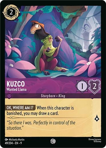 Image for Kuzco - Wanted Llama (49/204) (Fabled) (9) - Disney Lorcana