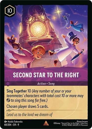Image for Second Star to the Right (60/204) (Fabled) (9) - Disney Lorcana