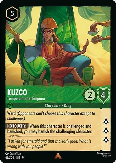 Image for Kuzco - Temperamental Emperor (69/204) (Fabled) (9) - Disney Lorcana