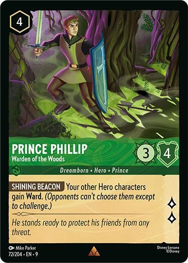 Image for Prince Phillip - Warden of the Woods (72/204) (Fabled) (9) - Disney Lorcana
