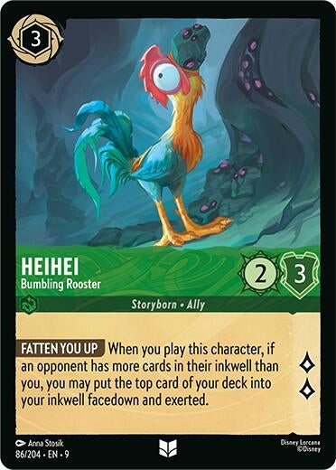 Image for Heihei - Bumbling Rooster (86/204) (Fabled) (9) - Disney Lorcana