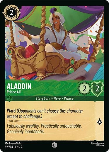 Image for Aladdin - Prince Ali (92/204) (Fabled) (9) - Disney Lorcana