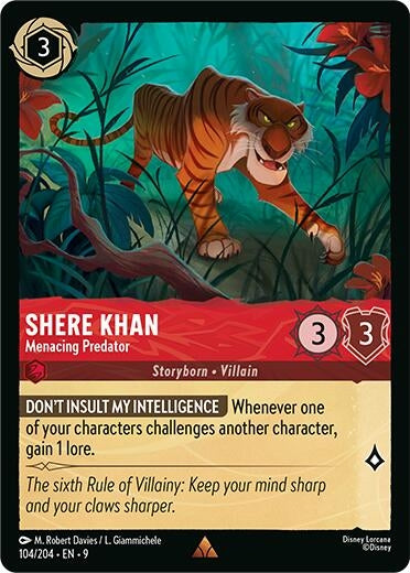 Image for Shere Khan - Menacing Predator (104/204) (Fabled) (9) - Disney Lorcana