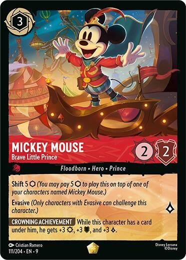 Image for Mickey Mouse - Brave Little Prince (111/204) (Fabled) (9) - Disney Lorcana