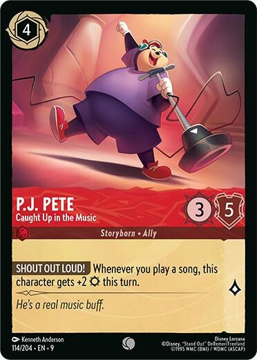 Image for P.J. Pete - Caught Up in the Music (114/204) (Fabled) (9) - Disney Lorcana