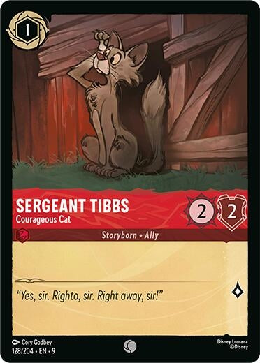 Image for Sergeant Tibbs - Courageous Cat (128/204) (Fabled) (9) - Disney Lorcana