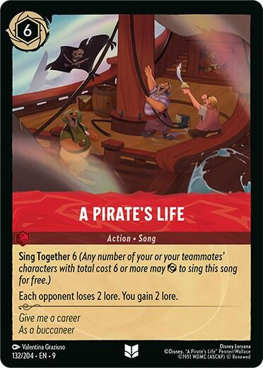 Image for A Pirate's Life (132/204) (Fabled) (9) - Disney Lorcana