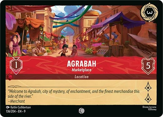Image for Agrabah - Marketplace (136/204) (Fabled) (9) - Disney Lorcana
