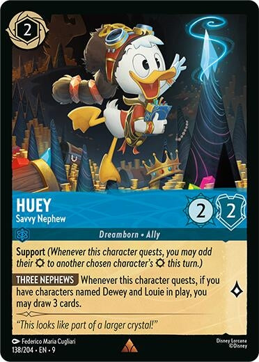 Image for Huey - Savvy Nephew (138/204) (Fabled) (9) - Disney Lorcana