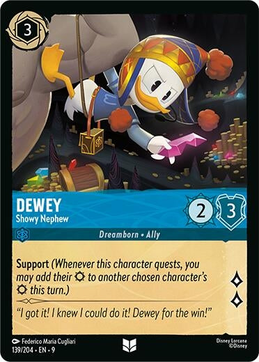 Image for Dewey - Showy Nephew (139/204) (Fabled) (9) - Disney Lorcana