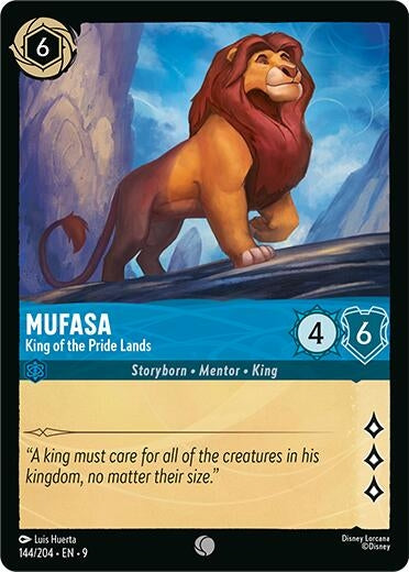Image for Mufasa - King of the Pride Lands (144/204) (Fabled) (9) - Disney Lorcana