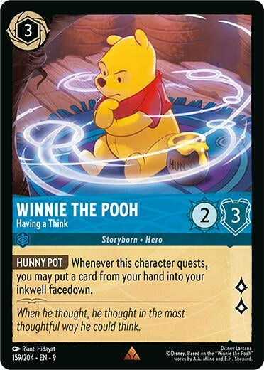 Image for Winnie the Pooh - Having a Think (159/204) (Fabled) (9) - Disney Lorcana