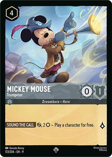 Image for Mickey Mouse - Trumpeter (172/204) (Fabled) (9) - Disney Lorcana