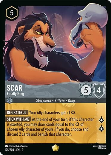 Image for Scar - Finally King (175/204) (Fabled) (9) - Disney Lorcana