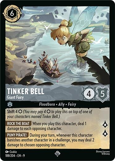 Image for Tinker Bell - Giant Fairy (188/204) (Fabled) (9) - Disney Lorcana