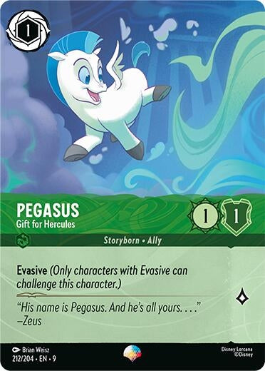 Image for Pegasus - Gift for Hercules (Epic) (212/204) (Fabled) (9) - Disney Lorcana