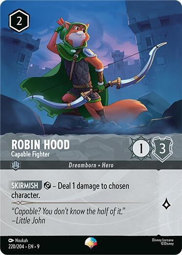 Image for Robin Hood - Capable Fighter (Epic) (220/204) (Fabled) (9) - Disney Lorcana