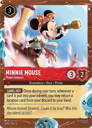 Image for Minnie Mouse - Pirate Lookout (Disney Cruise Promo) (17) (Disney Lorcana Promo Cards) (DLPC) - Disney Lorcana