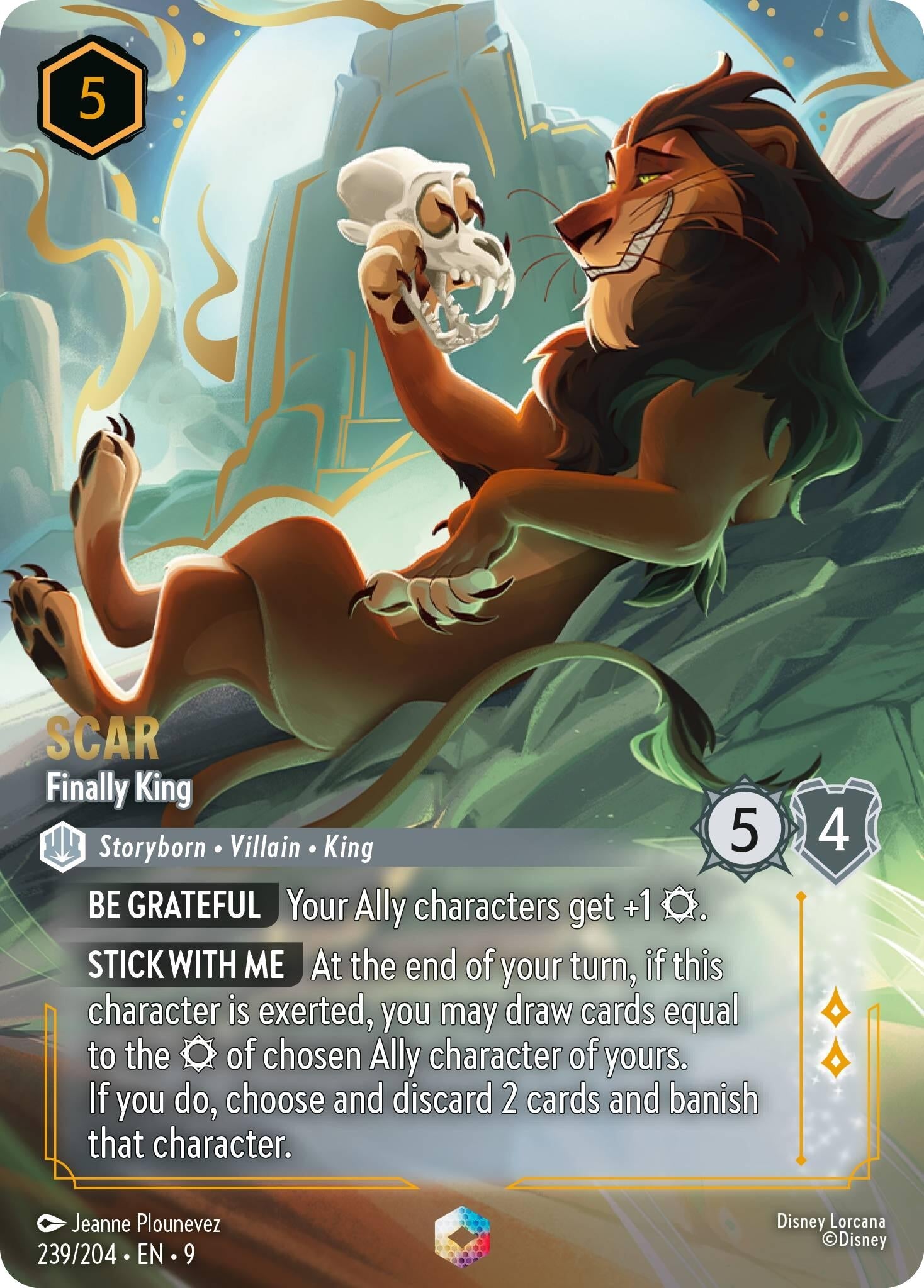 Image for Scar - Finally King (Enchanted) (239/204) (Fabled) (9) - Disney Lorcana