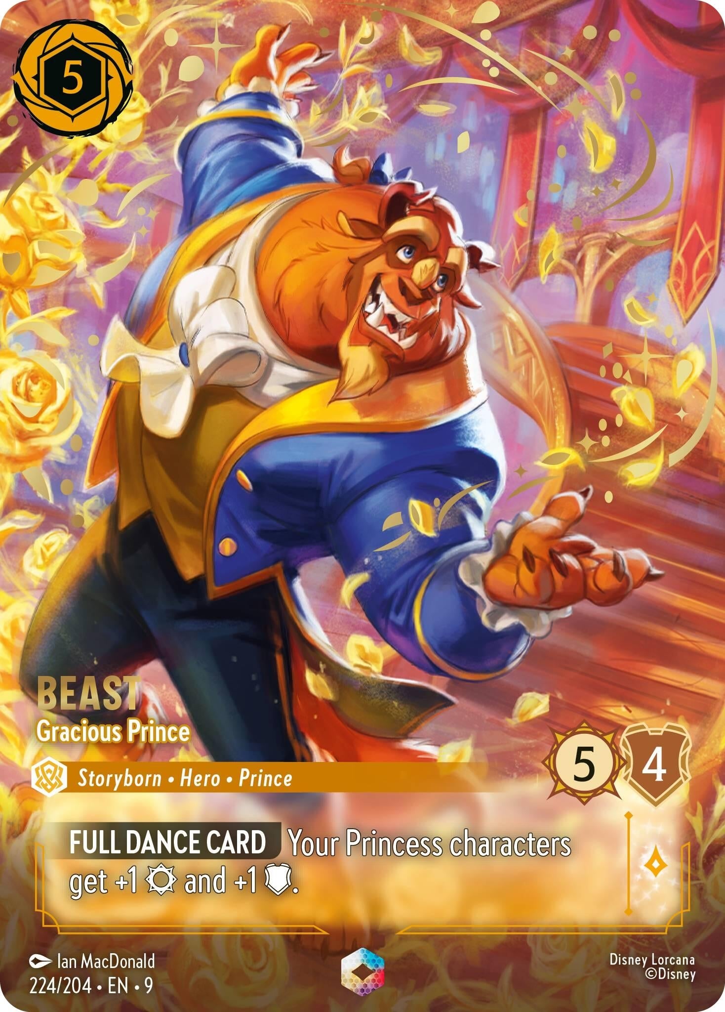 Image for Beast - Gracious Prince (Enchanted) (224/204) (Fabled) (9) - Disney Lorcana
