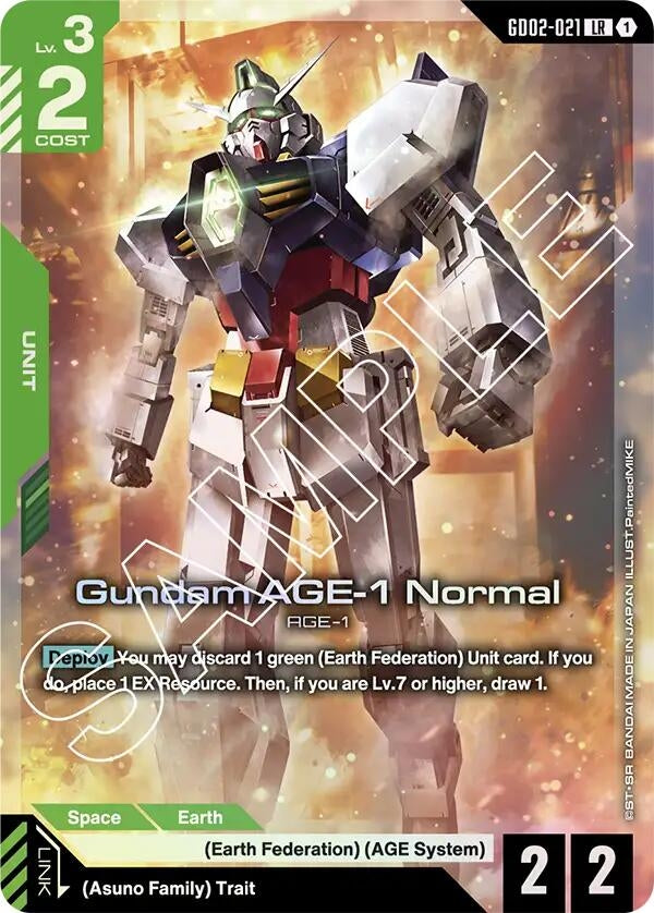 Image for Gundam AGE-1 Normal (GD02-021) (Dual Impact) (GD02) - Gundam Card Game