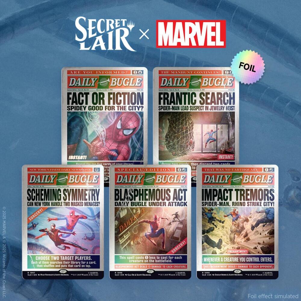 Magic The Gathering | Secret Lair x Marvel: Spider-man: Daily Bugle Breaking News | Rainbow Foil - PokeBox USA