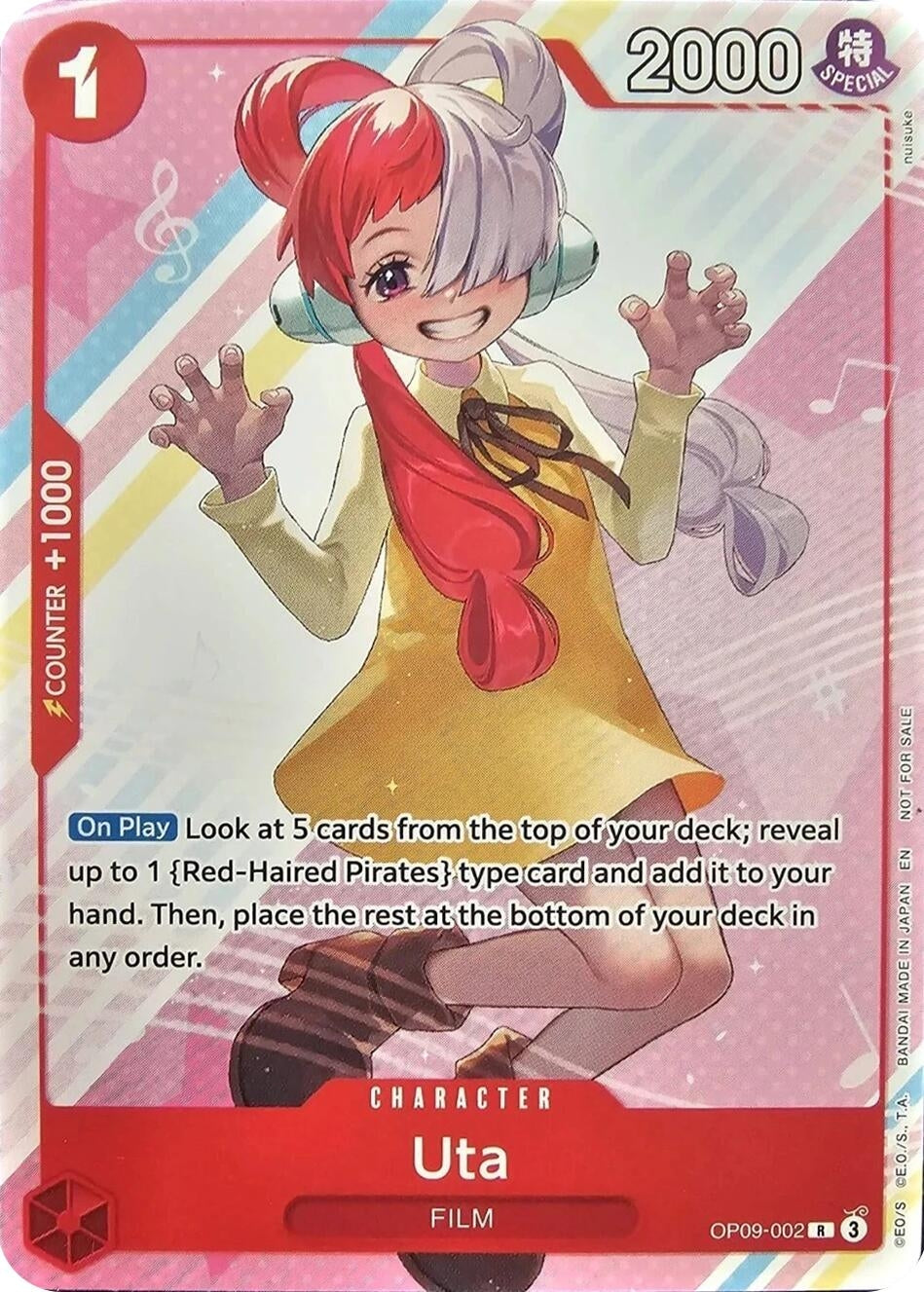 Image for Uta (Welcome Pack Vol. 2) (OP09-002) (One Piece Promotion Cards) (OP-PR) - One Piece Card Game