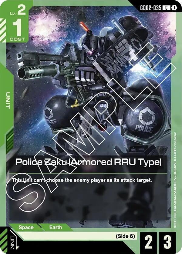 Image for Police Zaku (Armored RRU Type) (GD02-035) (Dual Impact) (GD02) - Gundam Card Game