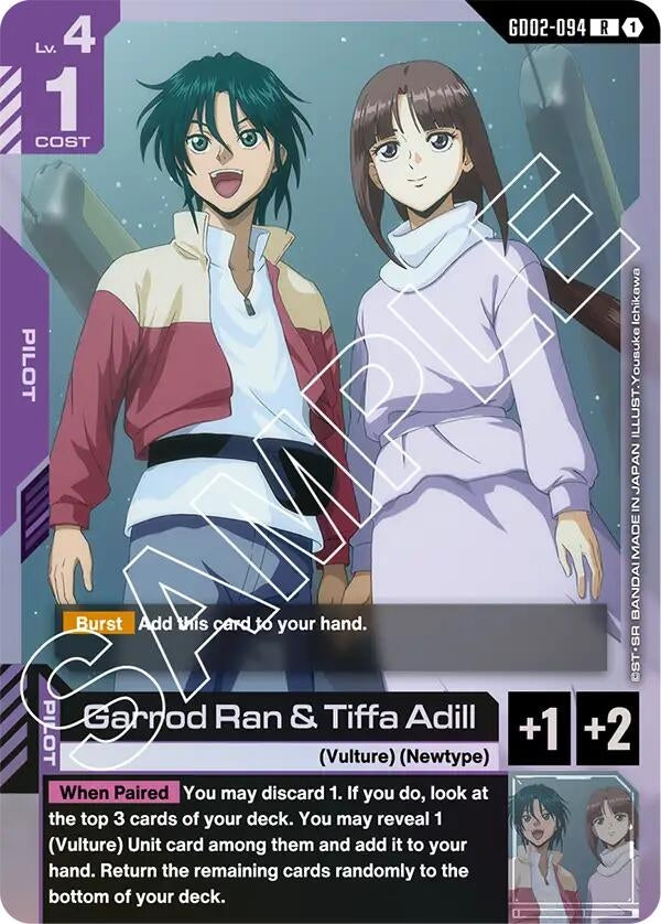 Image for Garrod Ran & Tiffa Adill (GD02-094) (Dual Impact) (GD02) - Gundam Card Game