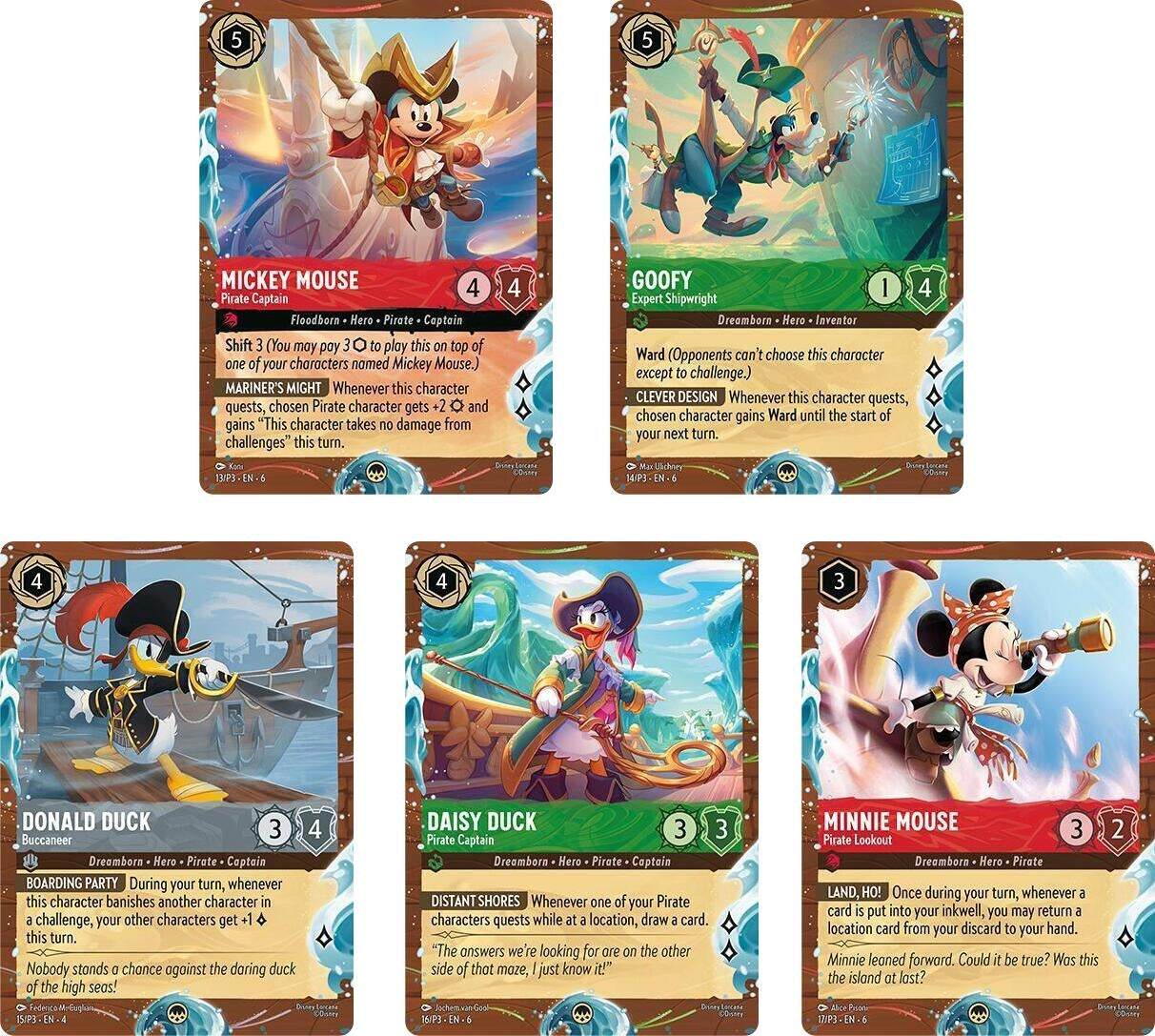 Image for Disney Cruise Promos (Set of 5) (Disney Lorcana Promo Cards) (DLPC) - Disney Lorcana