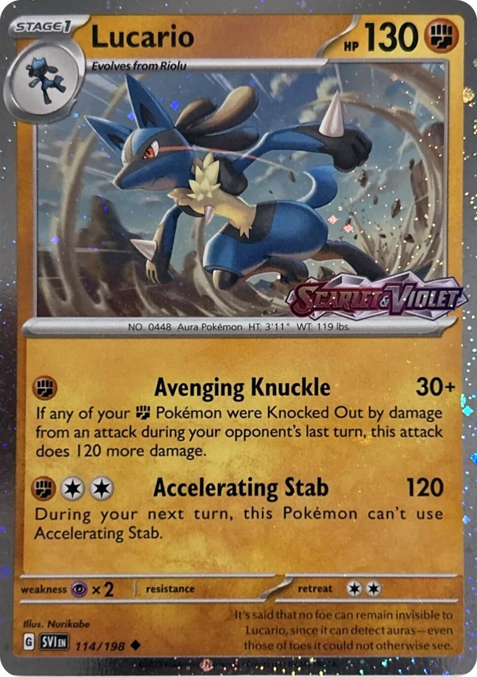 Image for Lucario (Scarlet & Violet Stamp) (114/198) (Miscellaneous Cards & Products) (MCAP) - Pokemon