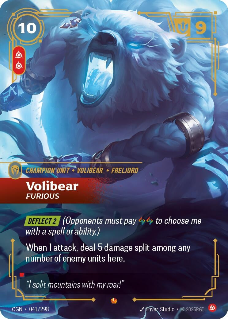 Image for Volibear - Furious (041/298) (Origins) (OGN) - Riftbound: League of Legends Trading Card Game