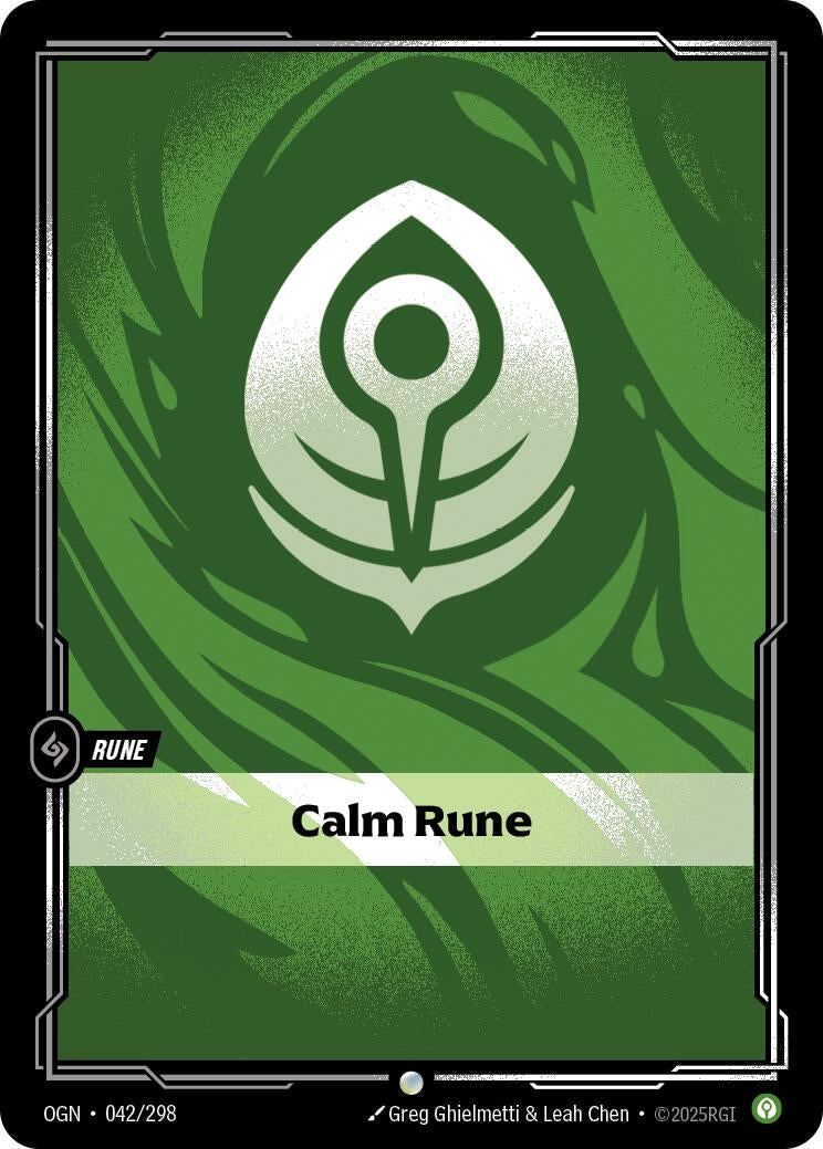 Image for Calm Rune (042/298) (Origins) (OGN) - Riftbound: League of Legends Trading Card Game