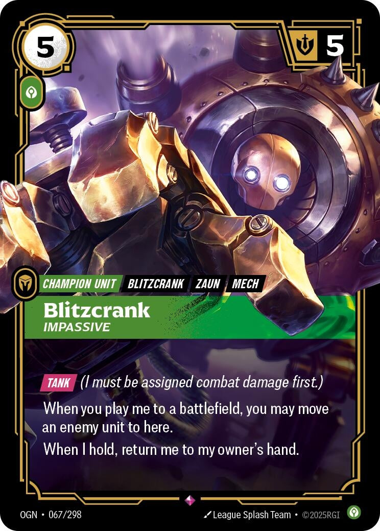 Blitzcrank - Impassive (067/298) (Origins) - PokeBox USA