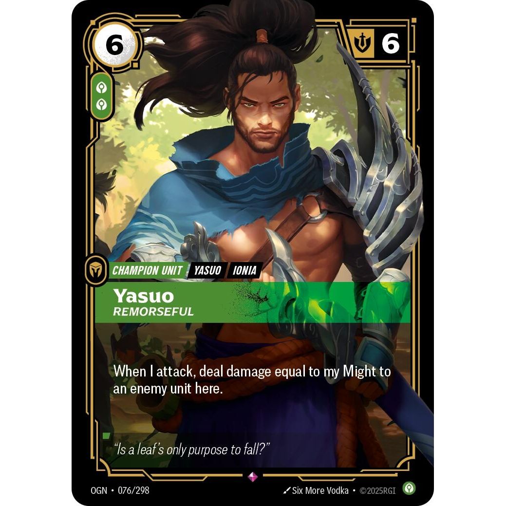 Yasuo - Remorseful (076/298) (Origins) - PokeBox USA
