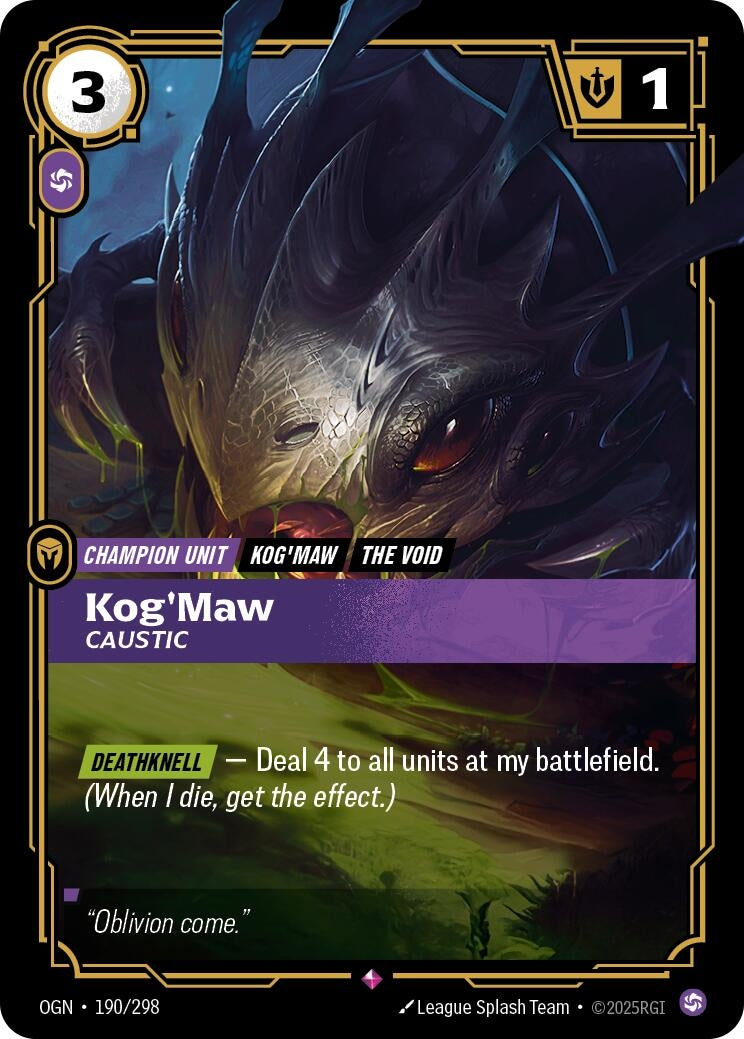 Kog'Maw - Caustic (190/298) (Origins) - PokeBox USA