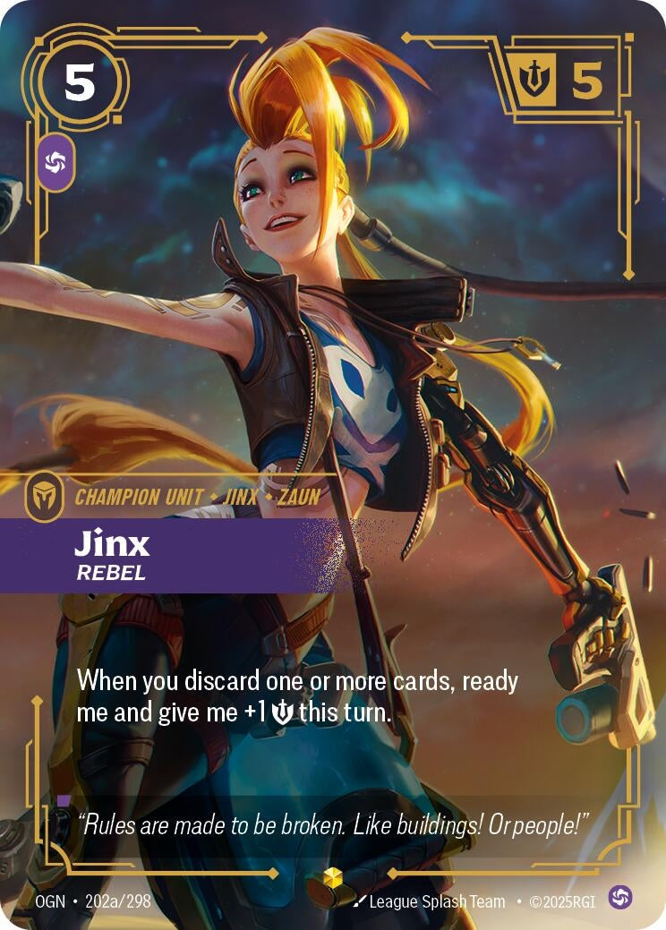 Jinx - Rebel (Alternate Art) (202a/298) (Origins)