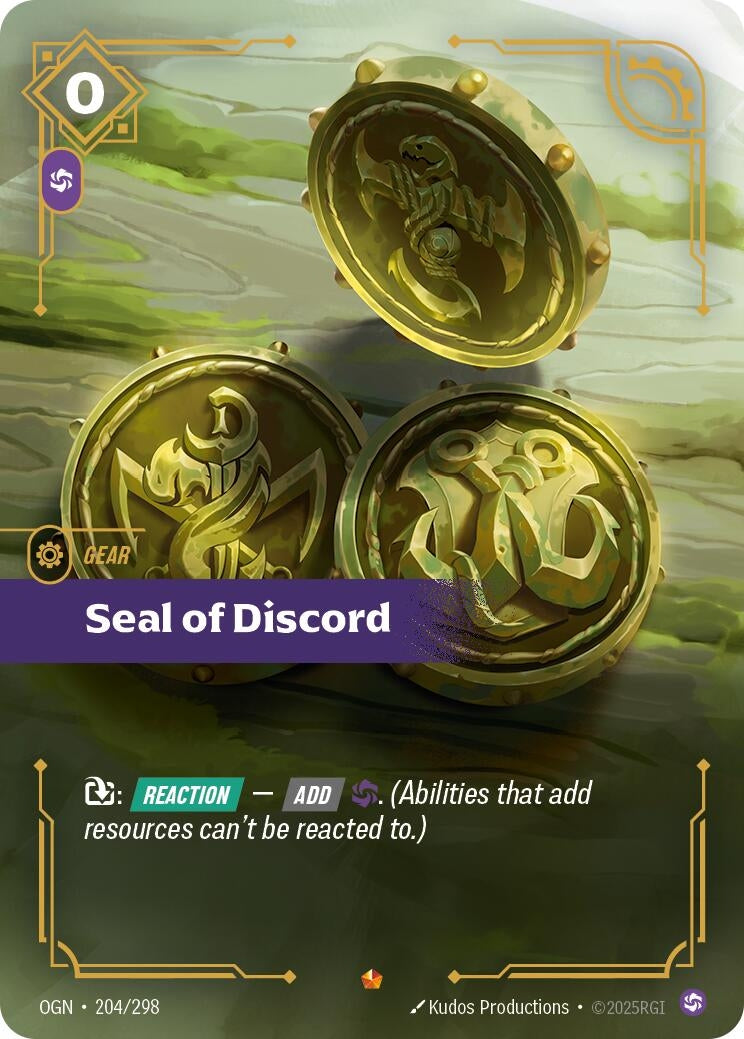 Image for Seal of Discord (204/298) (Origins) (OGN) - Riftbound: League of Legends Trading Card Game