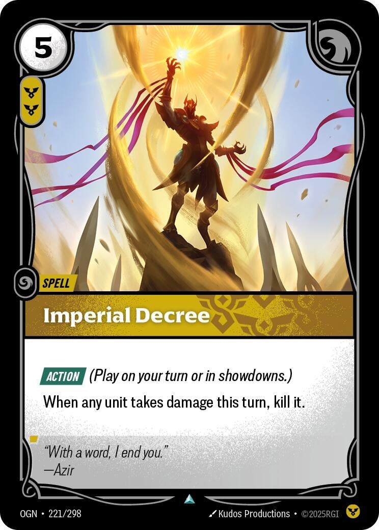 Imperial Decree (221/298) (Origins)
