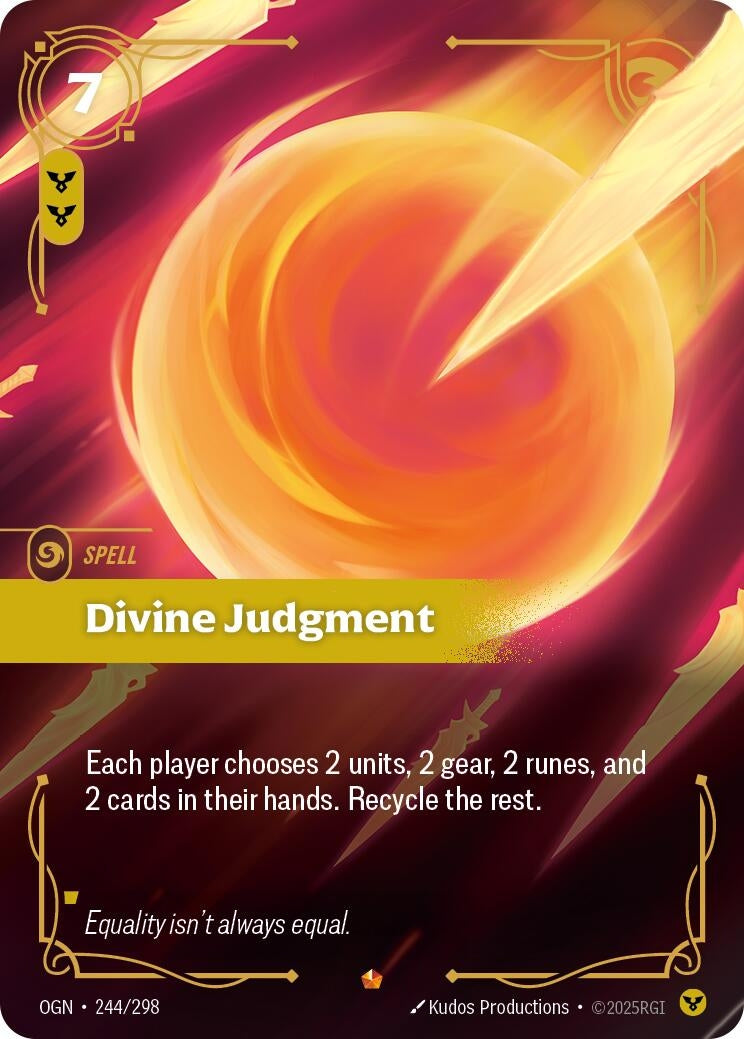 Image for Divine Judgment (244/298) (Origins) (OGN) - Riftbound: League of Legends Trading Card Game