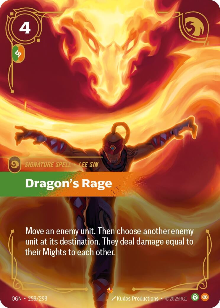 Image for Dragon's Rage (258/298) (Origins) (OGN) - Riftbound: League of Legends Trading Card Game