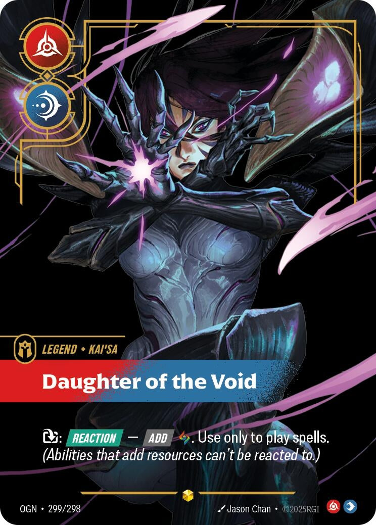 Image for Kai'Sa - Daughter of the Void (Overnumbered) (299/298) (Origins) (OGN) - Riftbound: League of Legends Trading Card Game