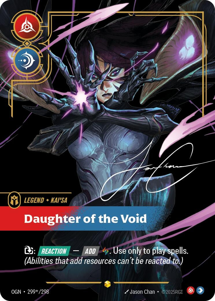 Image for Kai'Sa - Daughter of the Void (Signature) (299*/298) (Origins) (OGN) - Riftbound: League of Legends Trading Card Game