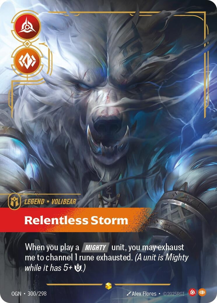 Image for Volibear - Relentless Storm (Overnumbered) (300/298) (Origins) (OGN) - Riftbound: League of Legends Trading Card Game